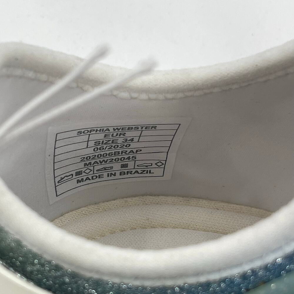 SOPHIA WEBSTER Mini Shoes Girls Size 34 (US 2) Sneakers Butterfly Ombre Rainbow - Picture 13 of 16